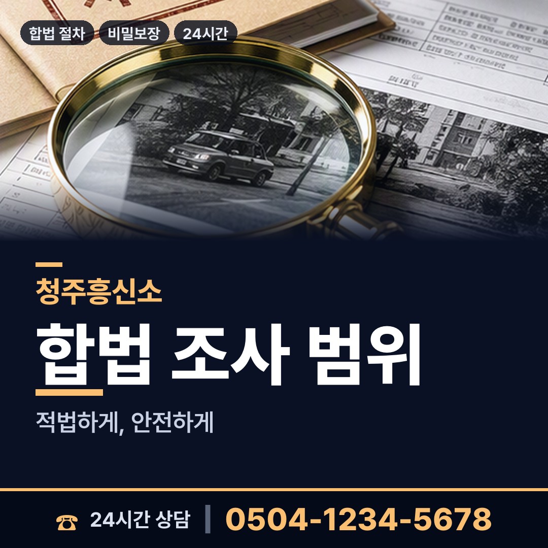 청주 사창동 탐정사무소 상담 안내